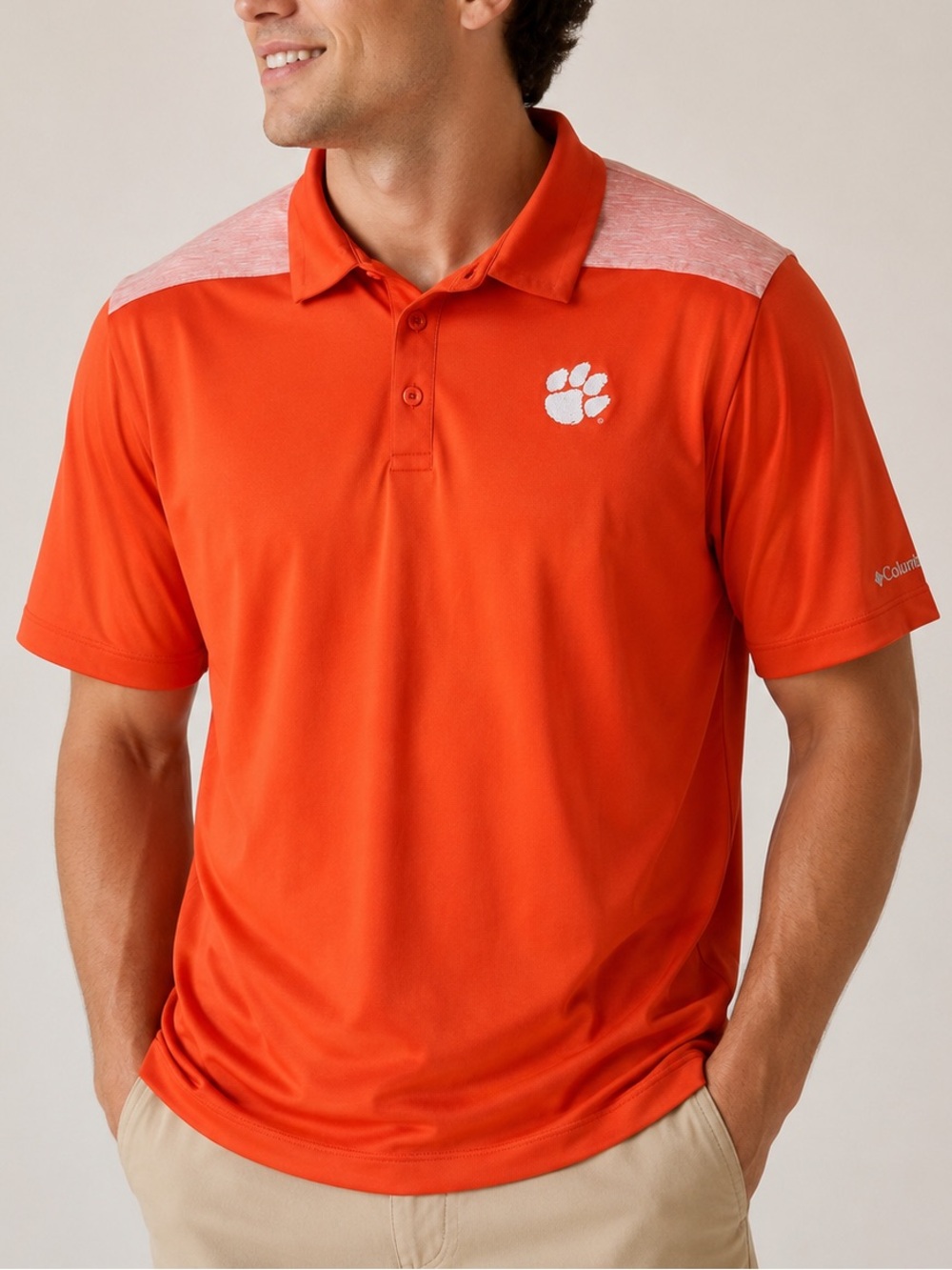 Columbia Golf Clemson Tigers Polo XXL Orange Performance